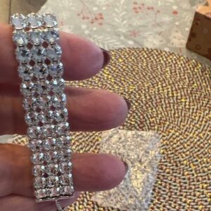 Elegant Silver Crystal Bracelet Touchstone crystal out and about bracelet